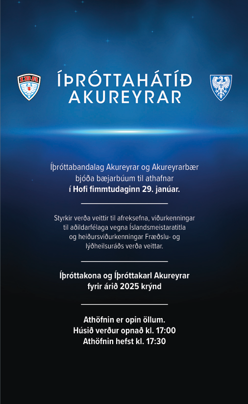 Íþróttahátíð Akureyrar í Hofi í dag
