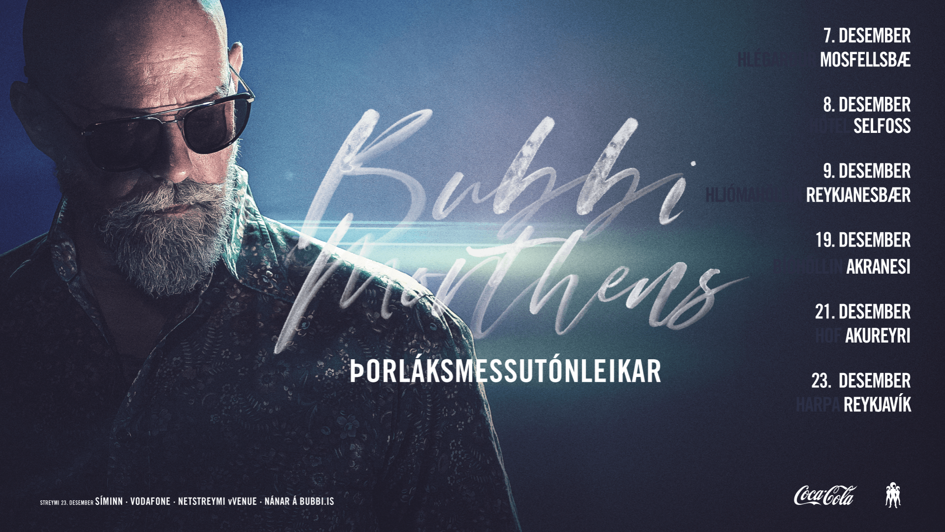 Þorláksmessutónleikar Bubba í Hofi annað kvöld