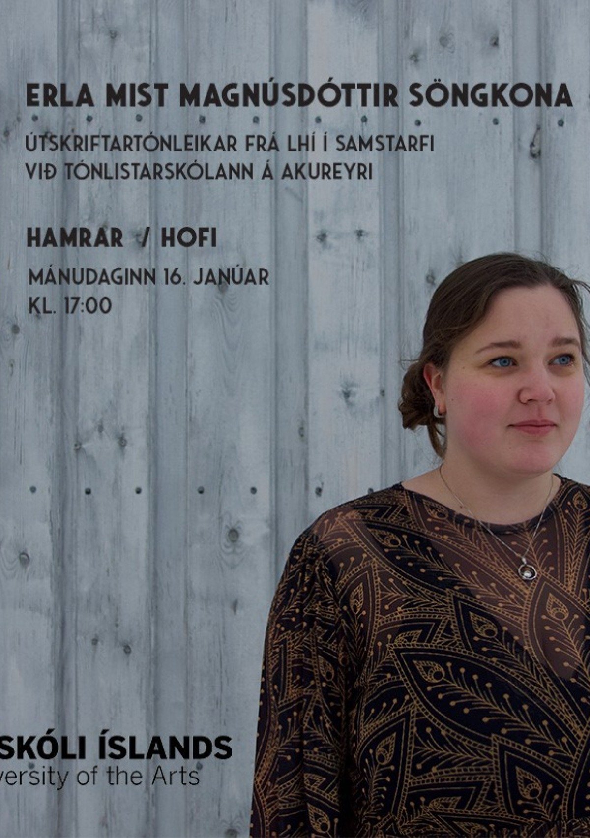 Útskriftartónleikar Erlu Mistar Magnúsdóttur í Hömrum