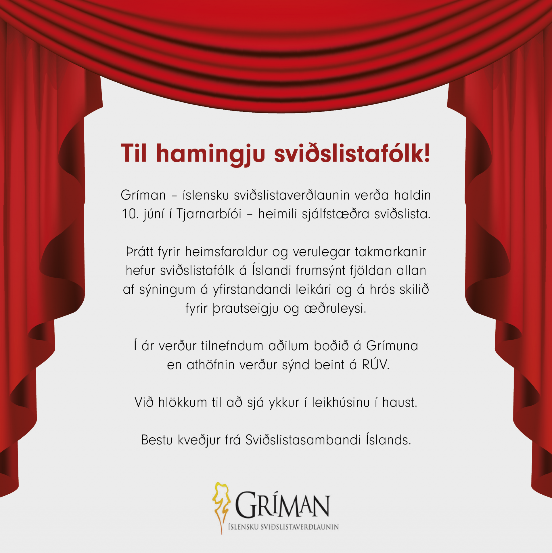 Grímuverðlaunin í Tjarnarbíói