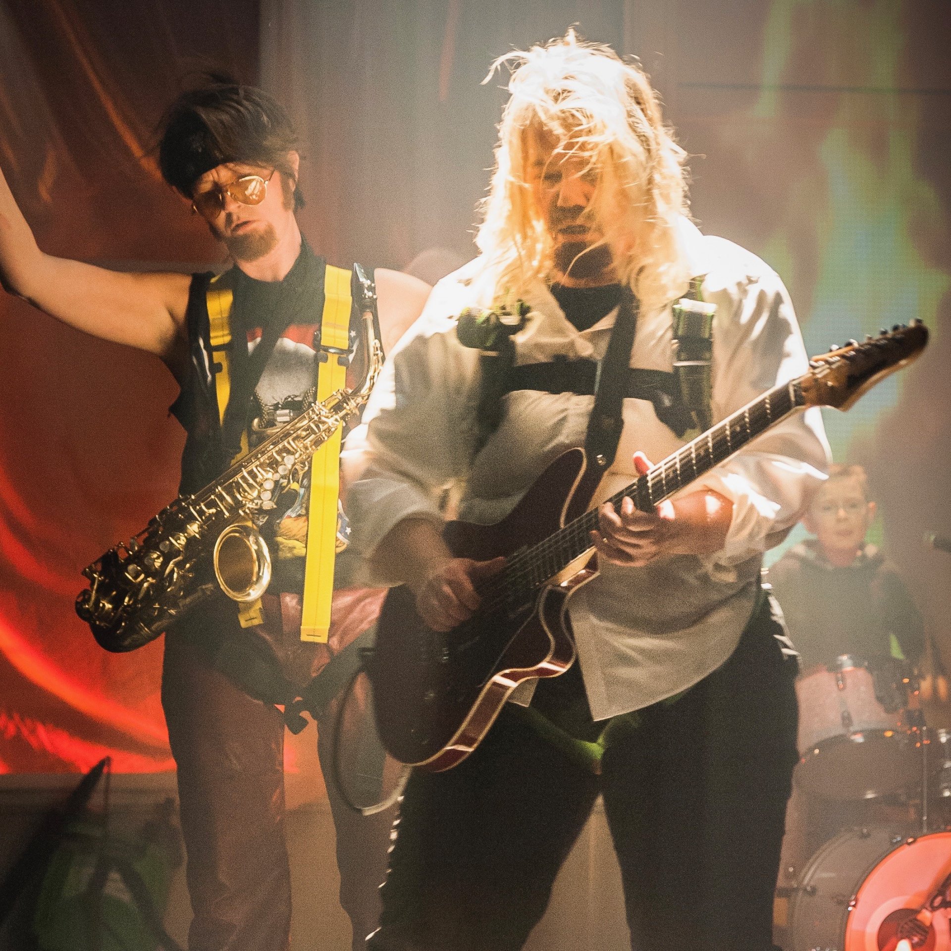 Hannes og Smári í Samkomuhúsinu