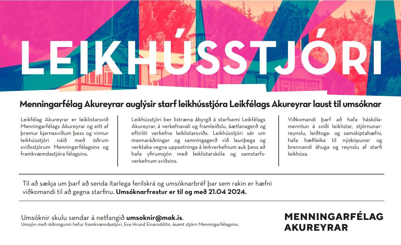 Umsóknarfrestur rennur út á sunnudaginn