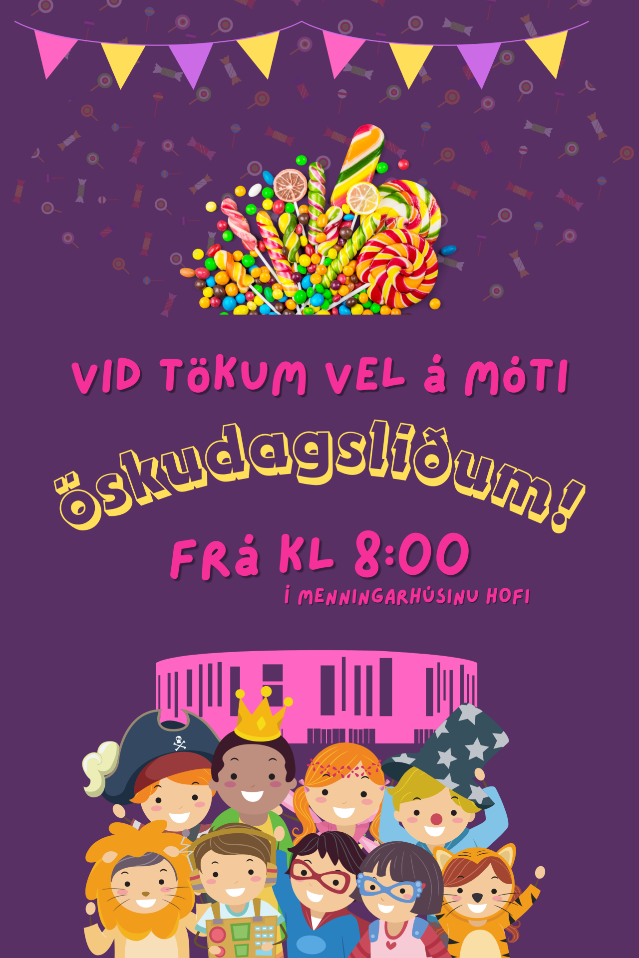 Syngjandi krakkar velkomnir í Hof á öskudaginn