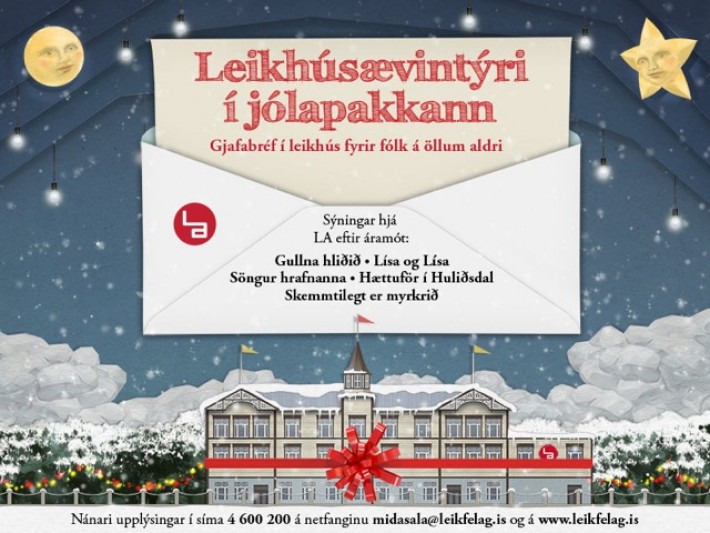 Gjafakort í leikhúsið í jólapakkann