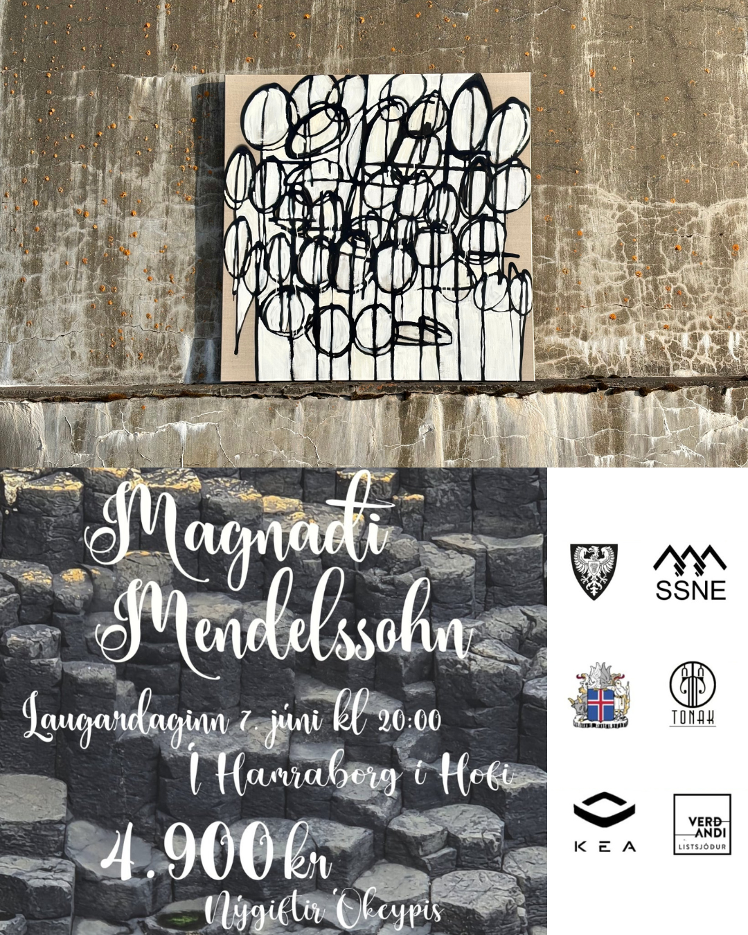 Magnaði Mendelssohn og Myndlistarsýningin Línumál um helgina