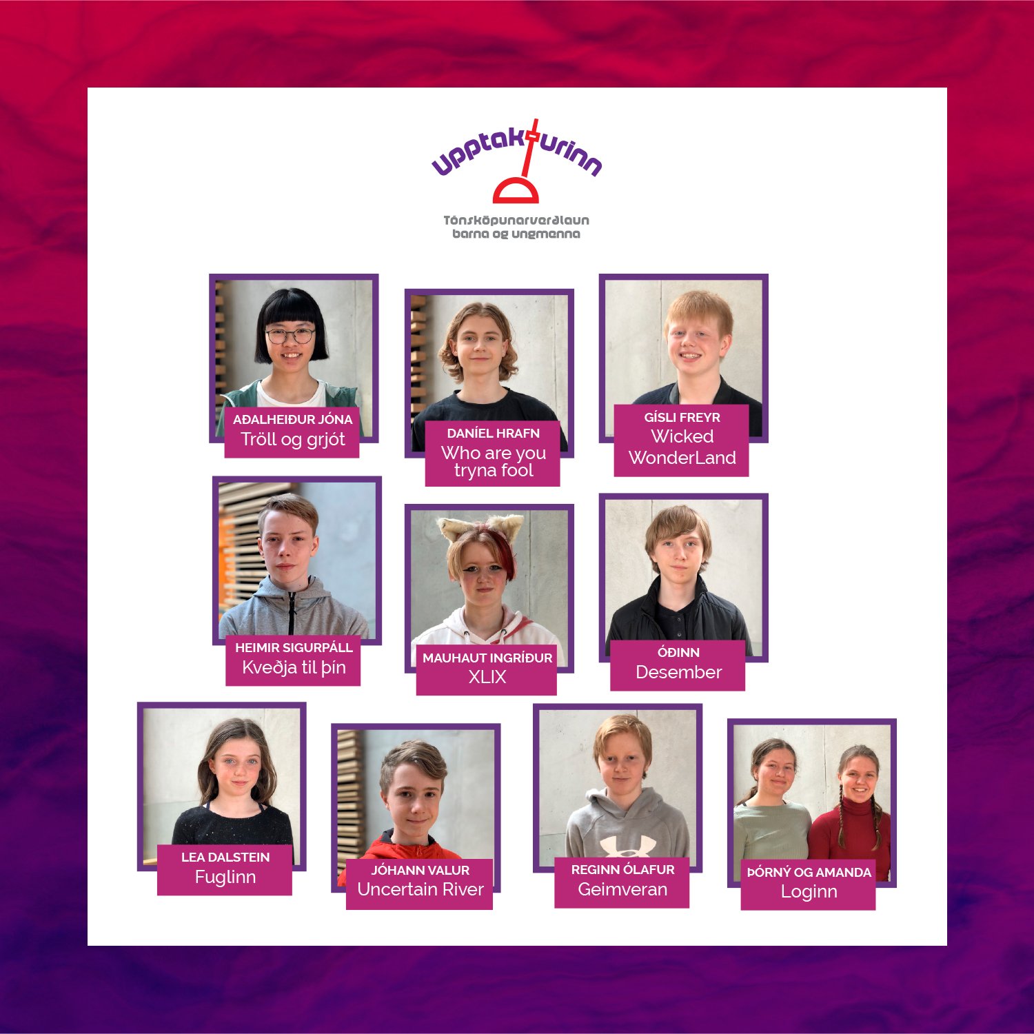 Tónleikar Upptaktsins á sunnudaginn