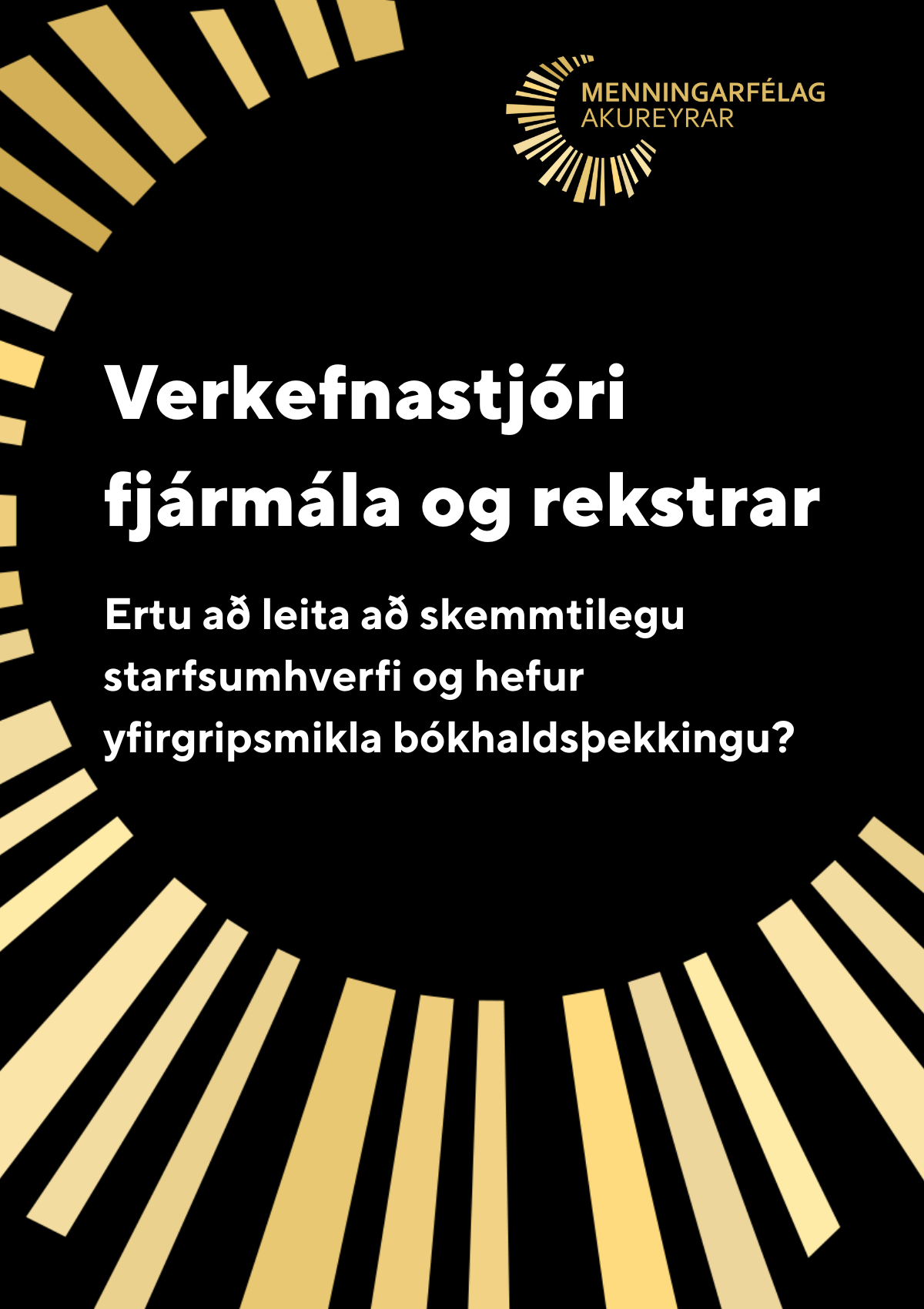 Verkefnastjóri fjármála og rekstrar