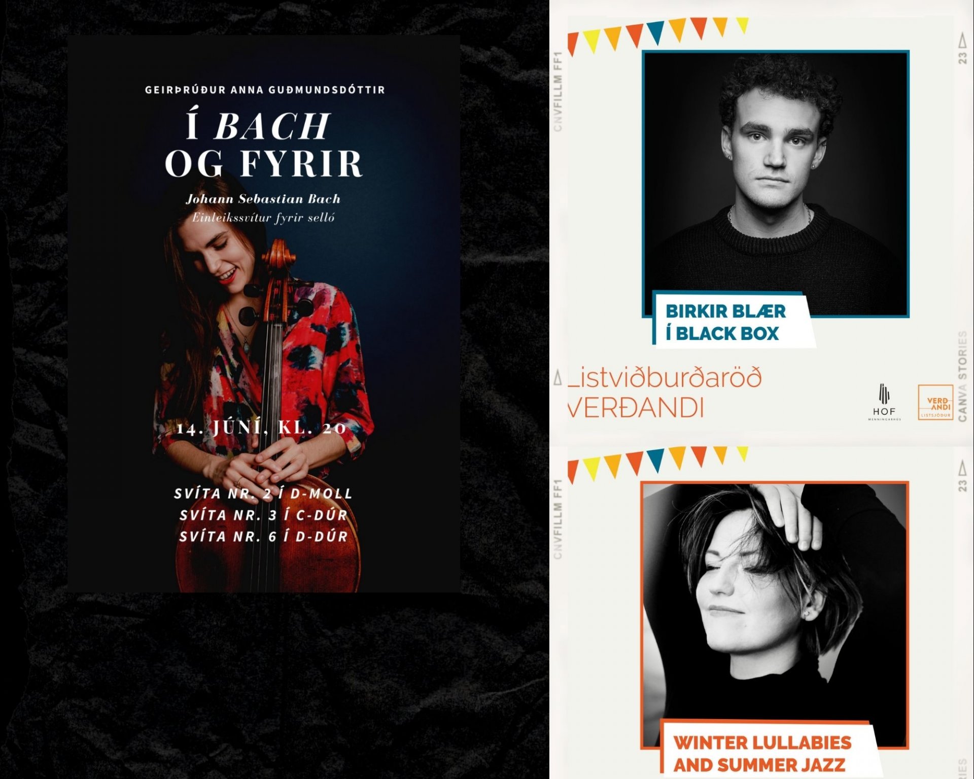 Þrennir tónleikar í Hofi í næstu viku