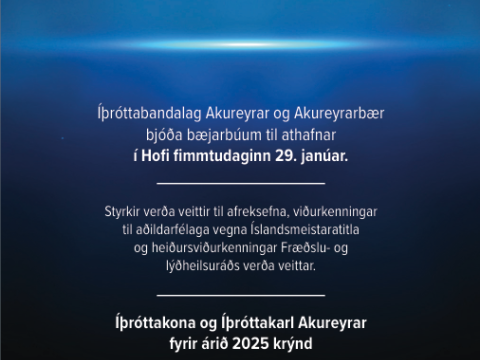 Íþróttahátíð Akureyrar í Hofi í dag